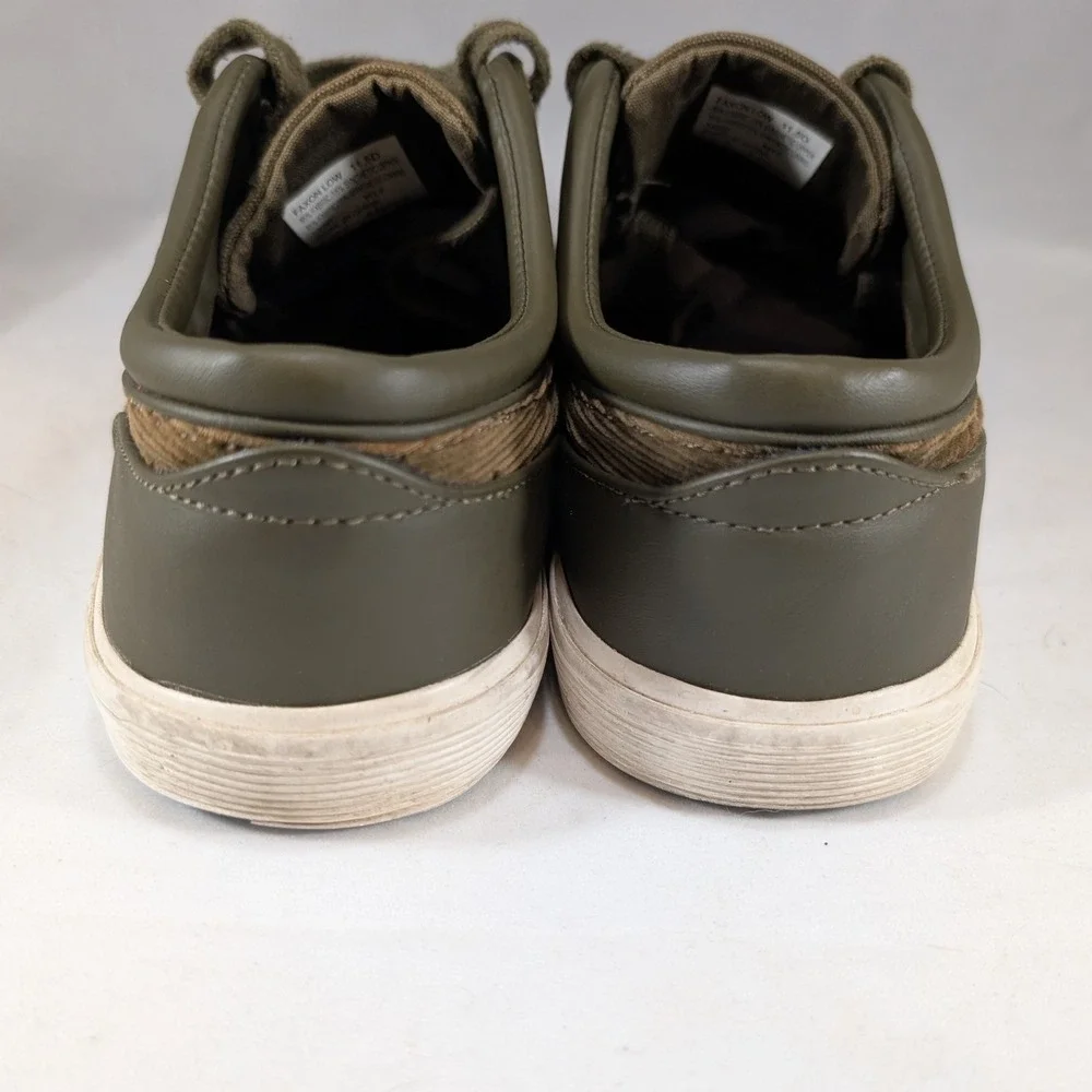 Polo Ralph Lauren Men Brown Canvas Corduroy Low Top‎ Sneakers Shoes Size 11.5D
